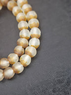 Authentic African Beads from Ghana | Krobo Translucent Recycled Glass Beads | Chunky Handmade Glass Beads 12–14mm