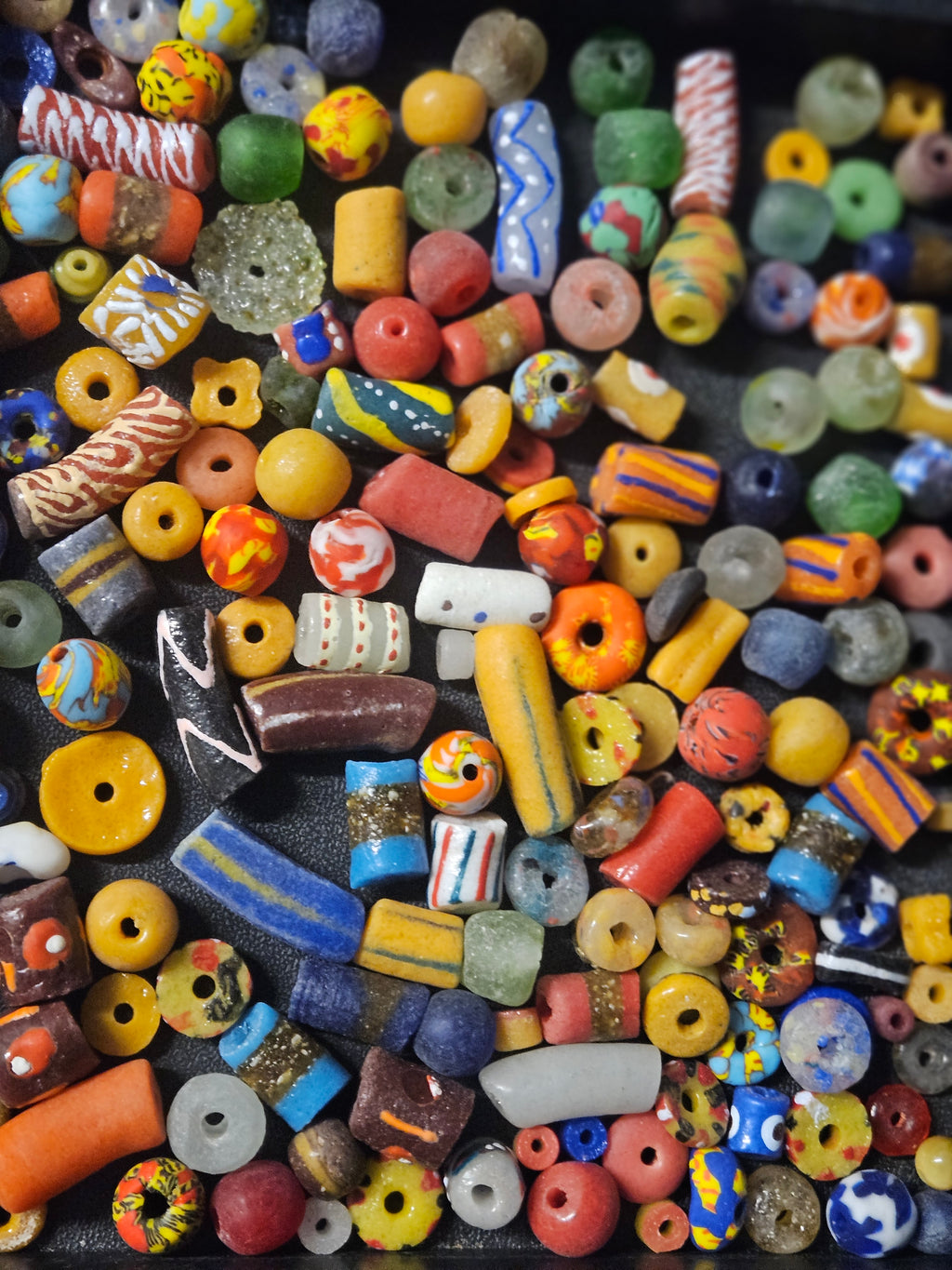 Krobo Glass Bead Studio Sampler – Mixed African Beads from Ghana