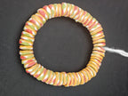 Mustard Gold Multicolor Krobo Glass Spacer Beads | Handmade Recycled Glass Beads from Ghana