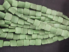 Aadampo Large Moss Green Krobo Powdered Glass Beads | Authentic Handmade Recycled Glass Beads | 25 × 25 × 11–12mm