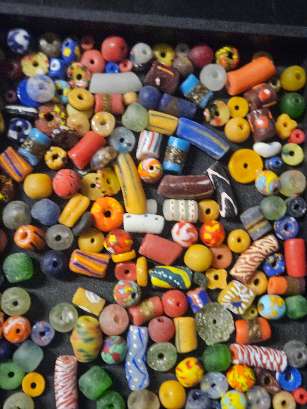 Krobo Glass Bead Studio Sampler – Mixed African Beads from Ghana