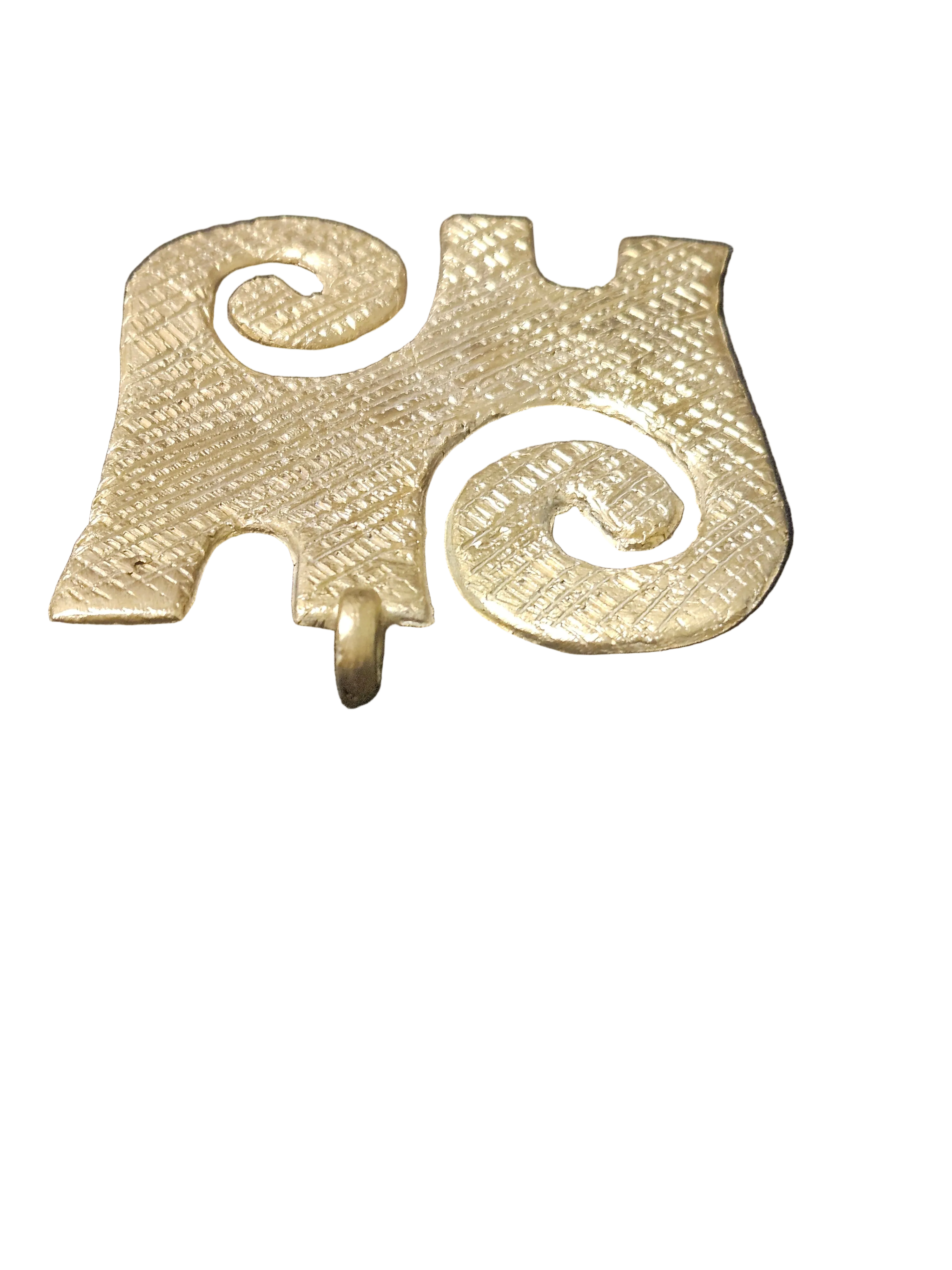 Oversized Kwaatakye Atiko Ashanti Brass Pendant | Authentic Ghanaian Adinkra Symbol | Handcrafted African Brass Statement Pendant