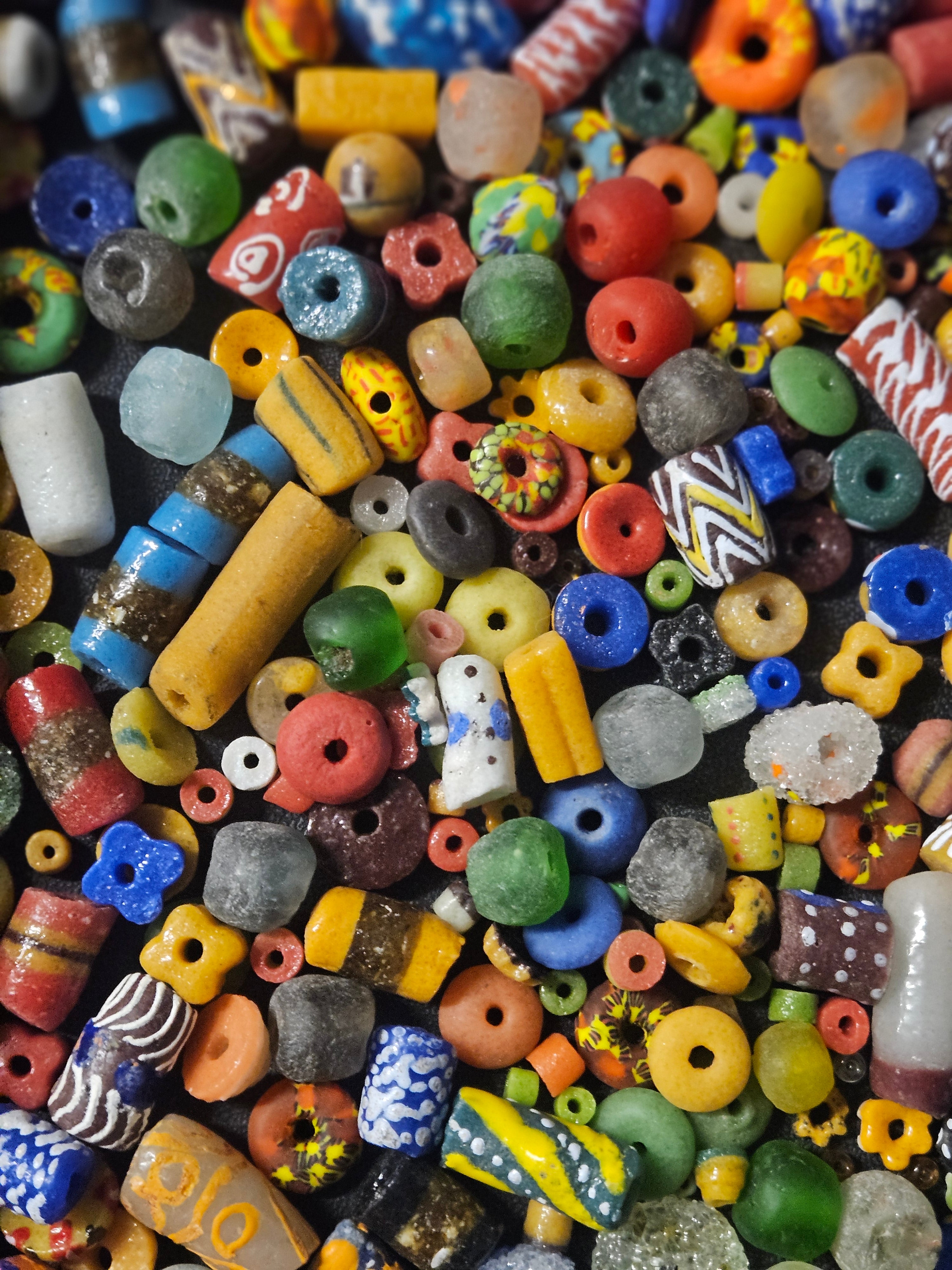 Mixed Shape African Glass Beads – Krobo Bead Soup Assortment
