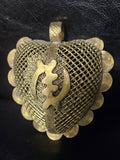 Oversized Gye Nyame Adinkra Symbol Brass Pendant Handmade in Ghana