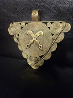 Akofena Adinkra Symbol African Brass Pendant – Handmade in Ghana