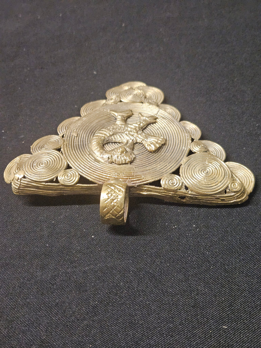 Sankofa Adinkra Symbol African Brass Pendant – Handmade in Ghana
