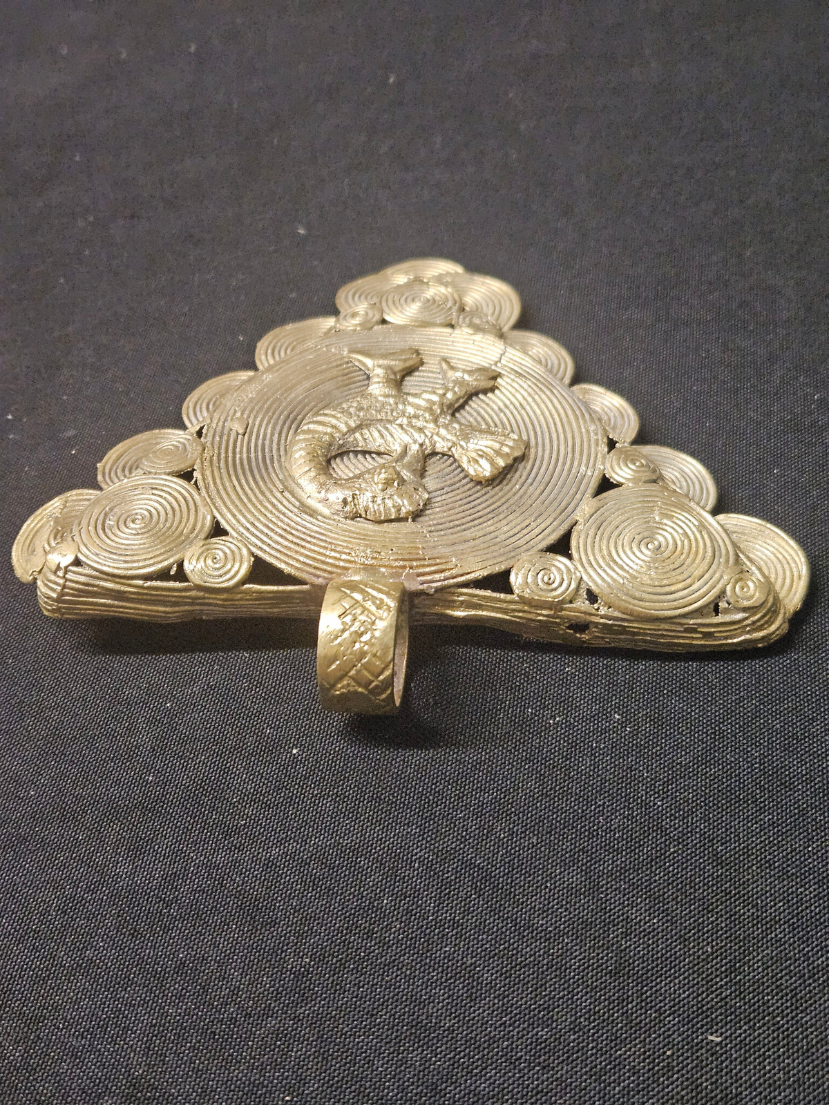 Sankofa Adinkra Symbol African Brass Pendant – Handmade in Ghana