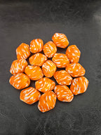 African Glass Bead Bundle – Orange & White Krobo Rounds + Focal Beads