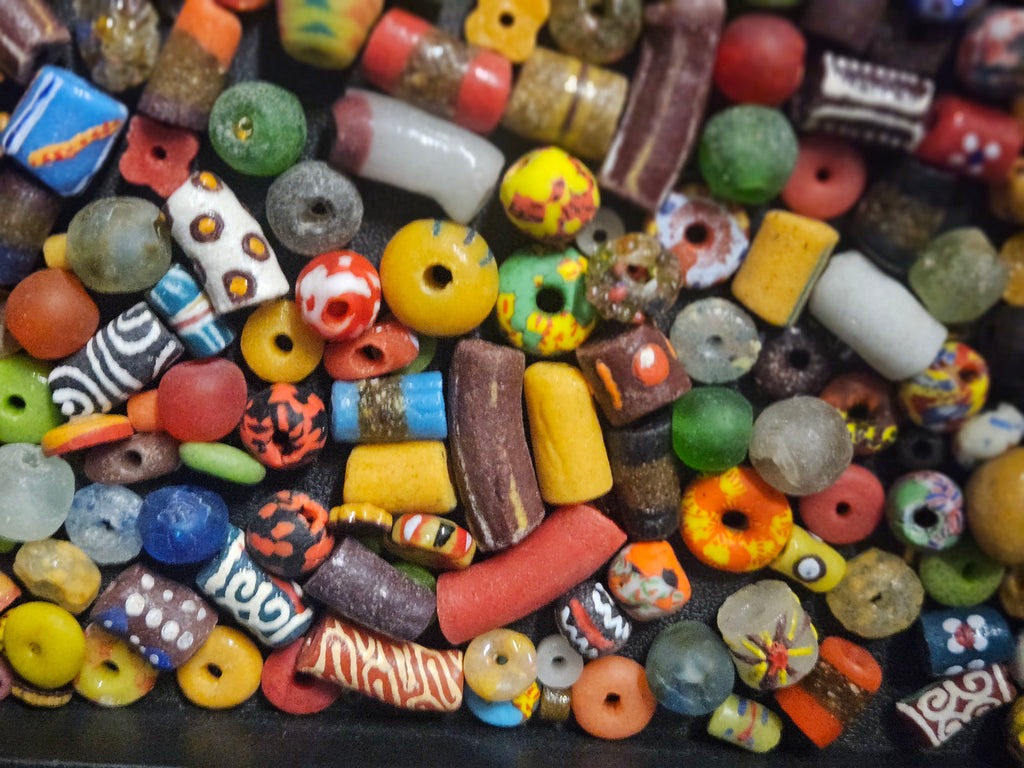 Asymmetrical African Bead Mix – Assorted Krobo Glass Beads