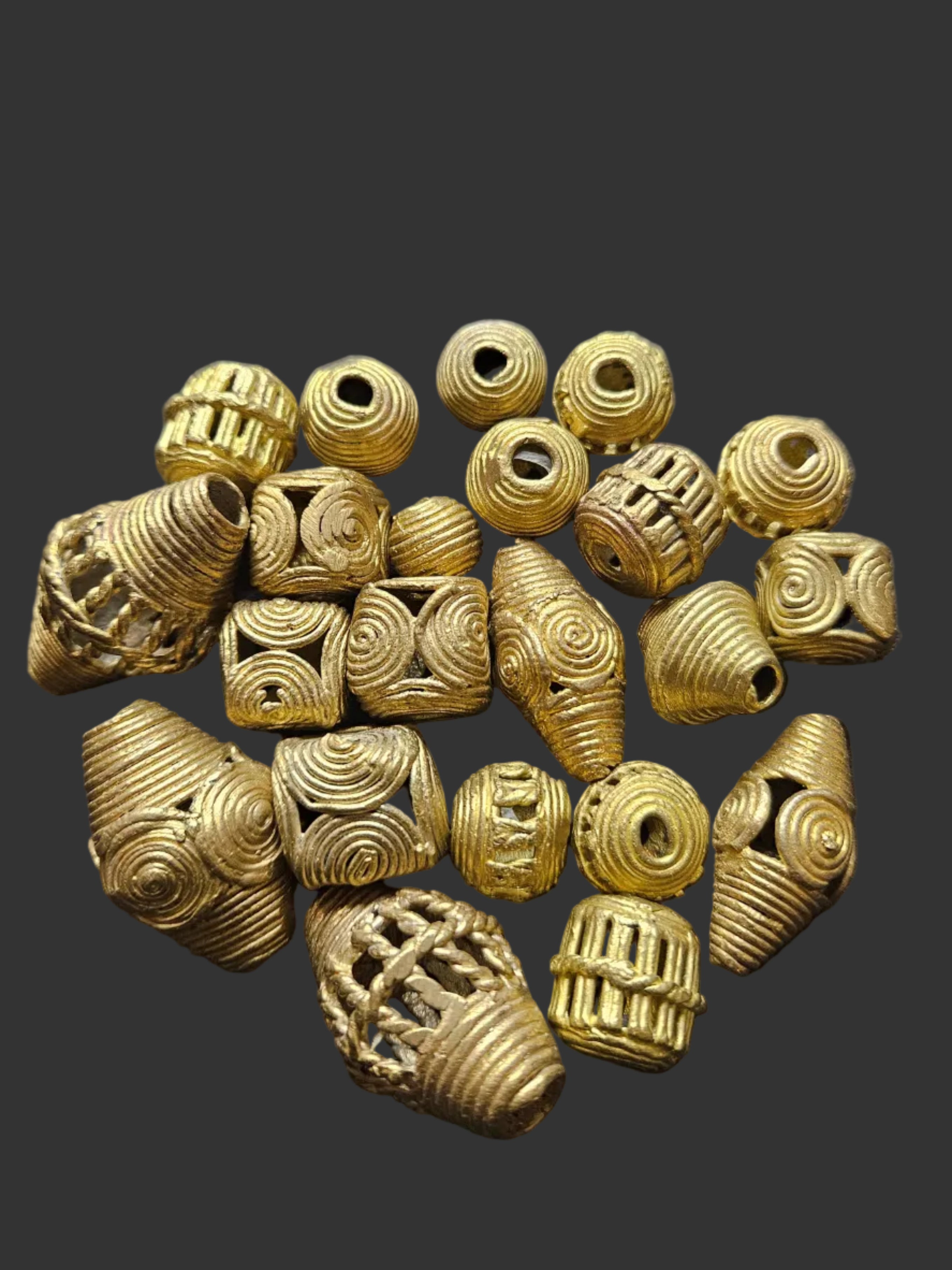 Ghana Ashanti Brass Beads – Traditional Pattern