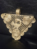 Oversized Sankofa Bird Adinkra Brass Pendant – Handcrafted in Ghana