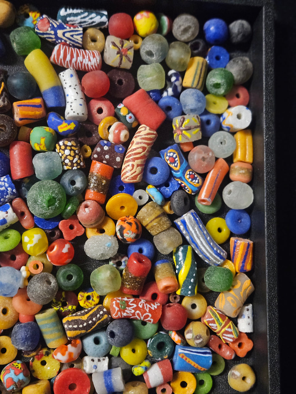 African Glass Bead Color & Texture Mix – Assorted Krobo Beads