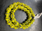 Yellow & Black Cross Trade Beads – 13.5 × 14.5mm
