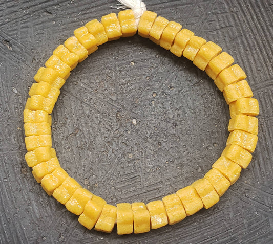 African Beads, African Glass Beads, Krobo Beads, Spacer Beads, Ghana Glass Beads, Flower Beads - Aadampo