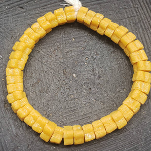 African Beads, African Glass Beads, Krobo Beads, Spacer Beads, Ghana Glass Beads, Flower Beads - Aadampo