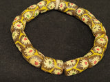 African glass beads, 12 large powdered glass beads for jewelry making, Ghana Krobo beads, AAB# 1502