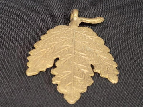 African Brass Leaf Pendant - Aadampo