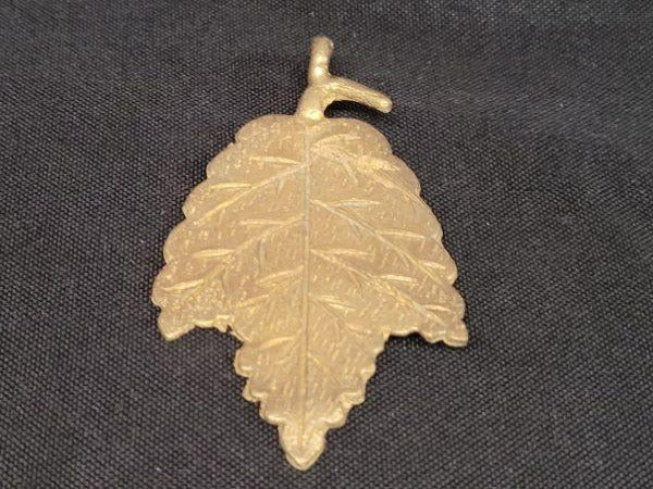 Beautiful African Brass Leaf Pendant