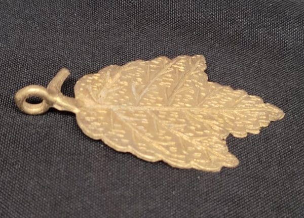 Beautiful African Brass Leaf Pendant - Aadampo