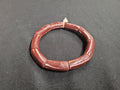 African glass beads, frosty brown and yellow 9 long tube Ghana glass beads for jewelry making - Aadampo