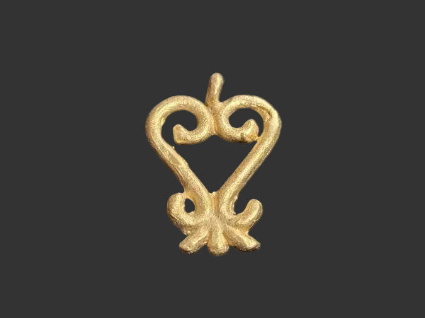 African Brass Pendant, Sankofa Adinkra Pendant, Ethnic Pendants - Aadampo