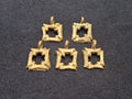 African brass pendant, 5 Adinkra symbol charms - Aadampo