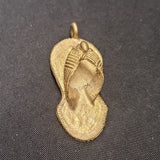 African brass, ahenema pendant, AAB# 5006