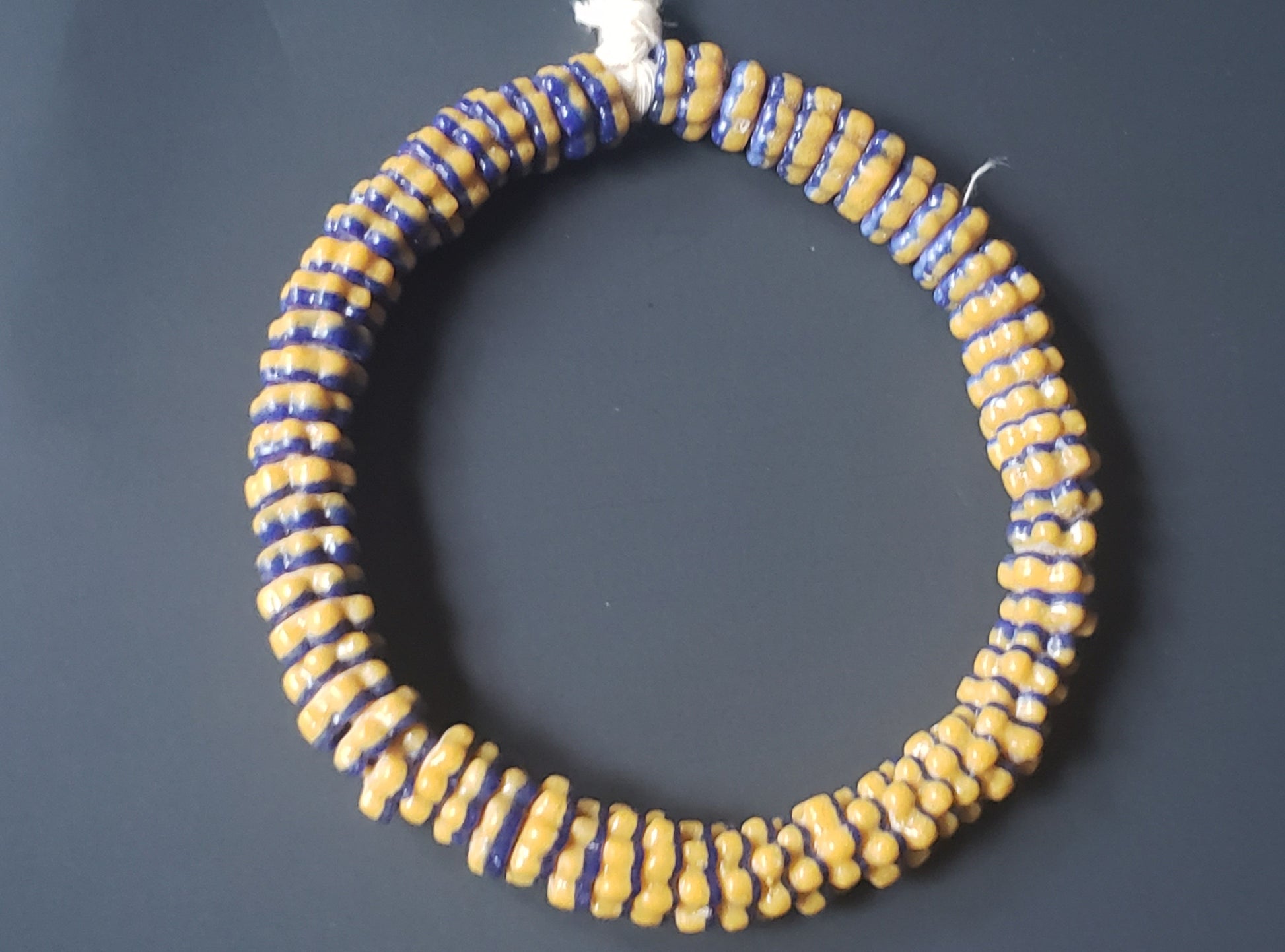 African Glass Beads, Krobo Flower Spacer Beads, AAB# 3306 - Aadampo