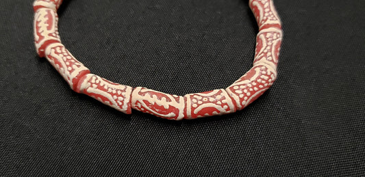 African glass beads. Adinkra symbol glass beads for handmade bracelets, necklaces, earrings - Aadampo