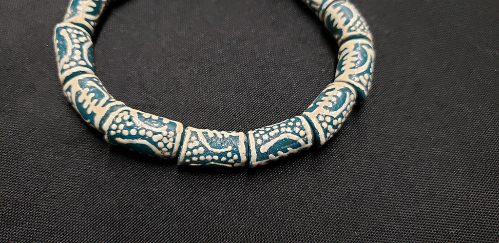 African Beads, Gye Nyame Glass Beads for Jewelry Making - Aadampo