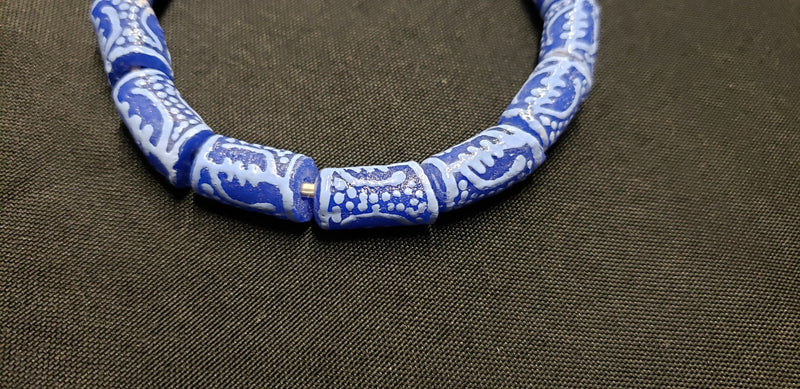 Adinkra Glass Beads, 14 Gye Nyame Glass Beads, AAB# 1665