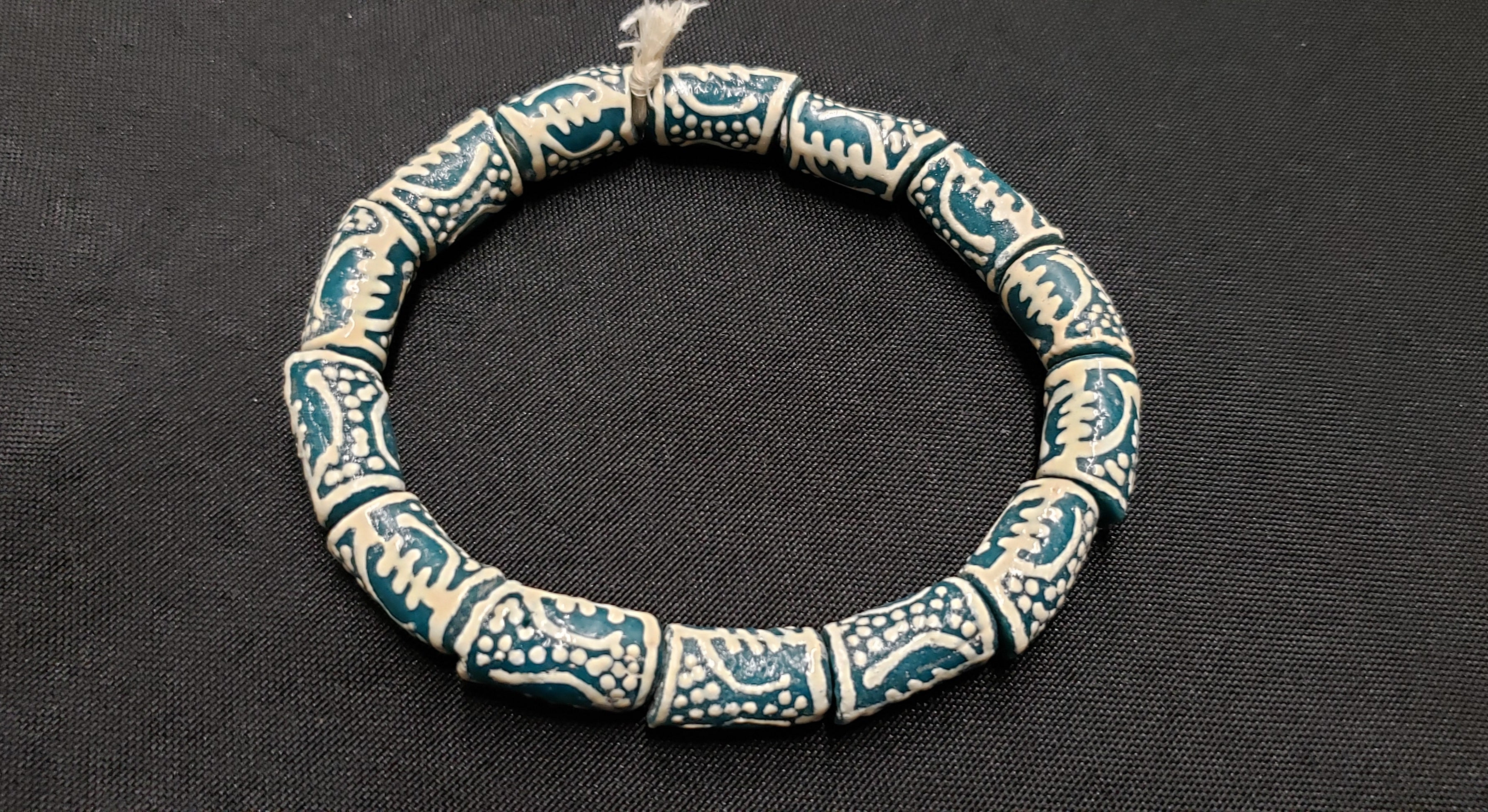 African Beads, Gye Nyame Glass Beads for Jewelry Making - Aadampo