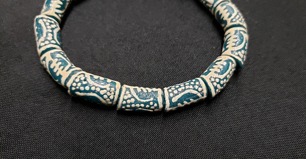 African Beads, Gye Nyame Glass Beads for Jewelry Making - Aadampo