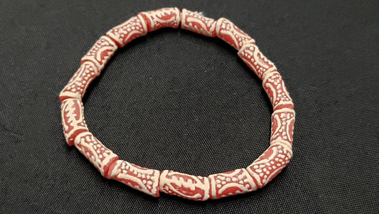 African glass beads. Adinkra symbol glass beads for handmade bracelets, necklaces, earrings - Aadampo