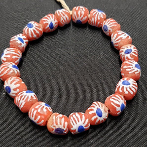 African beads, round Ghana Krobo beads, AAB# 1391 - Aadampo