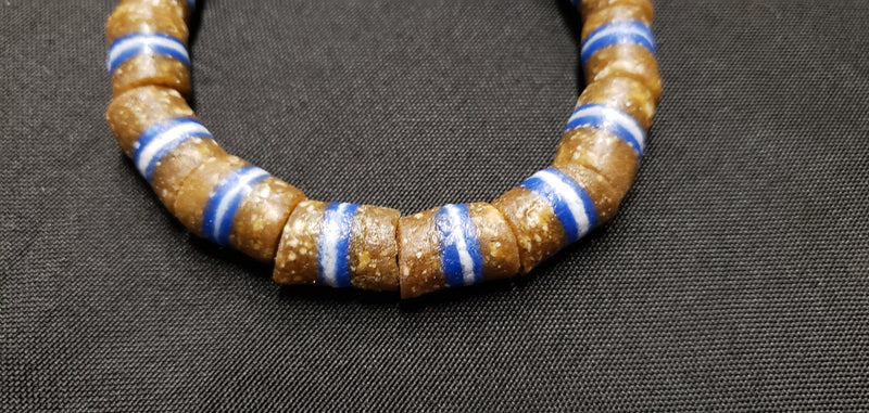 African glass beads, Ghana Krobo tube beads, AAB# 1398