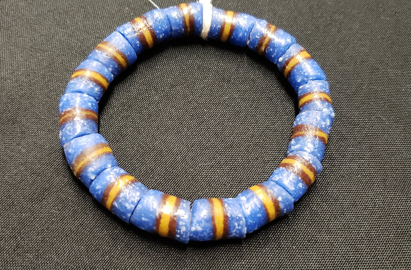 African glass beads, Ghana Krobo tube beads, AAB# 1397