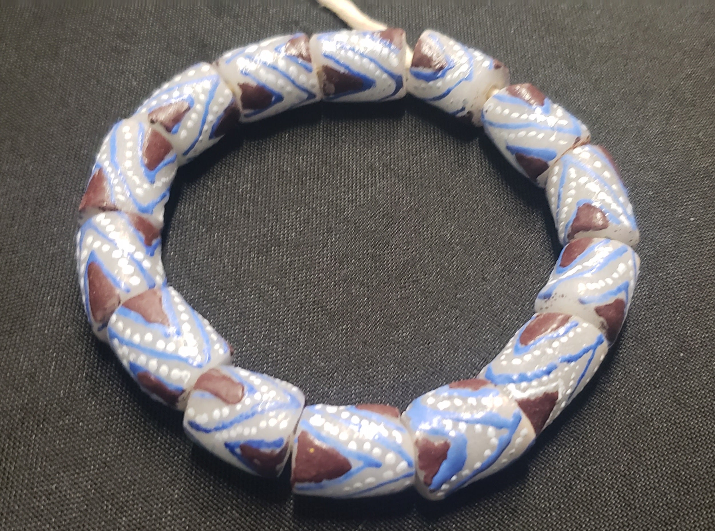 African beads,  chunky tube Ghana glass beads for handmade jewelry designs, AAB# 1446 - Aadampo