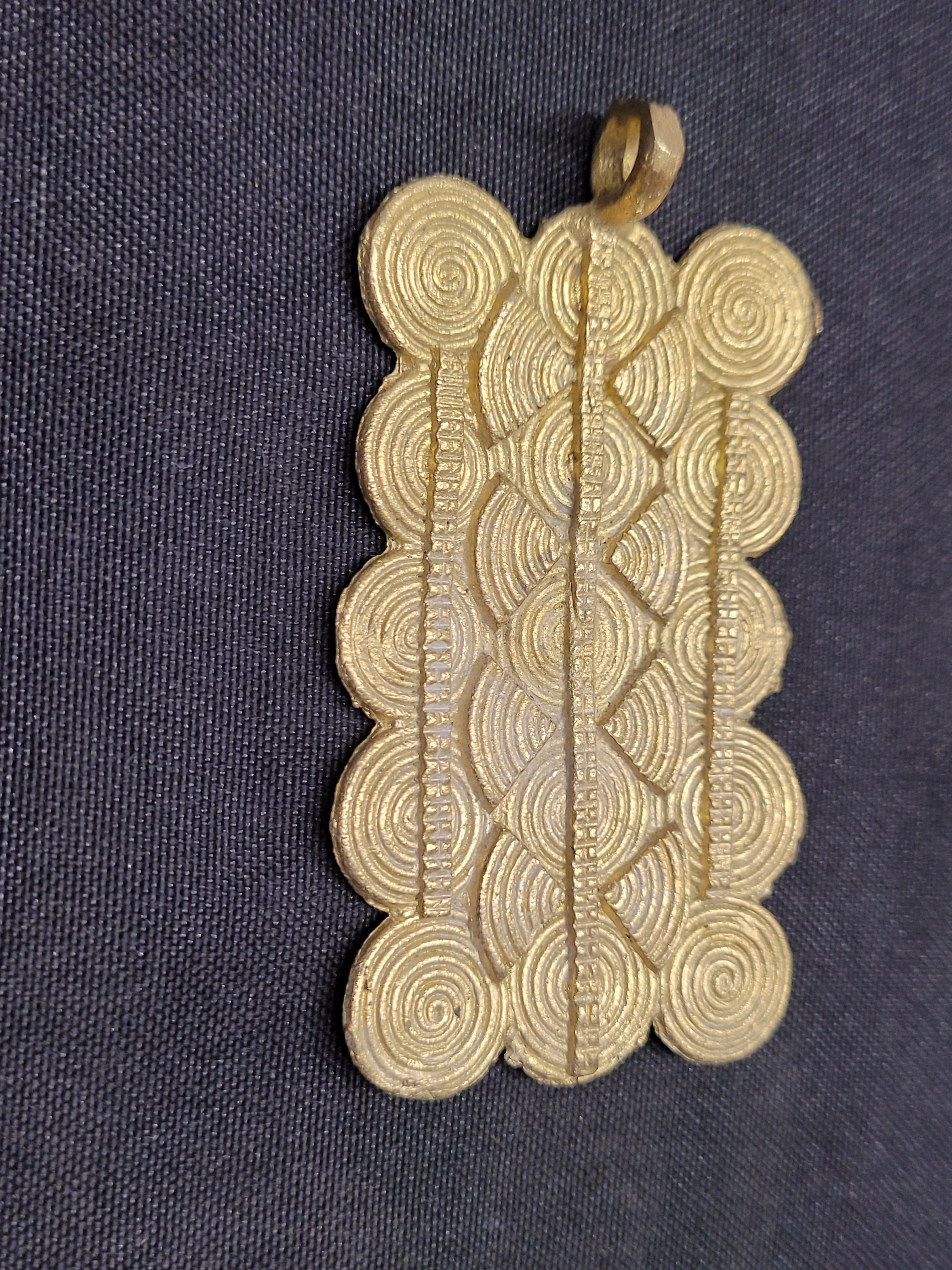 African Brass Pendant, AAB# 5229 - Aadampo