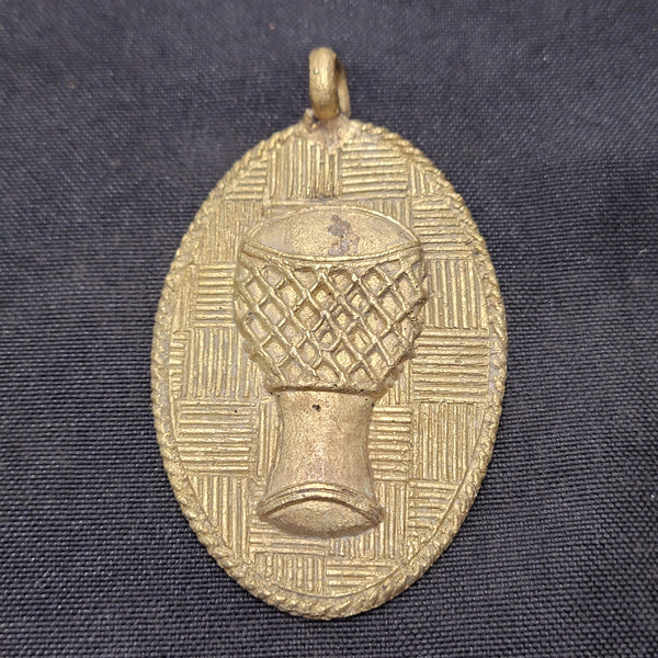 African Brass, Double Sun Pendant, AAB# 5231