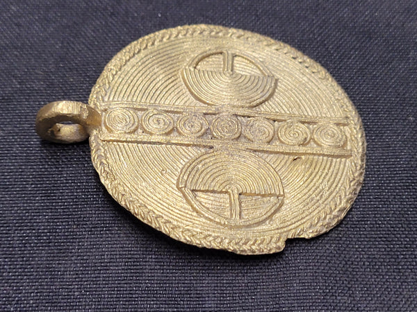 Round African Brass Pendant, AAB# 5248