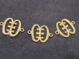 African brass pendant, 3 Adinkra symbol links, AAB# 5411