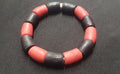 African glass beads, black and red chunky Ghana glass beads for handmade jewelry, beading supplies, AAB# 1453 - Aadampo