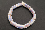 African beads,  chunky tube Ghana glass beads for handmade jewelry designs, AAB# 1448