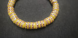 African glass beads,16 handmade Krobo tube beads for jewelry, AAB# 1303