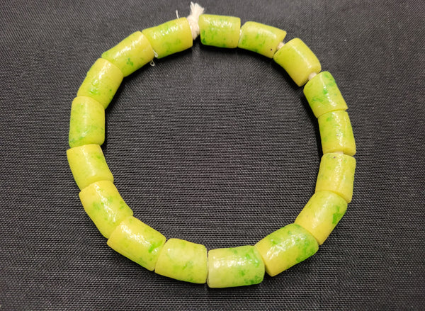 African glass beads, Ghana painted glass beads for jewelry making,  AAB# 1575