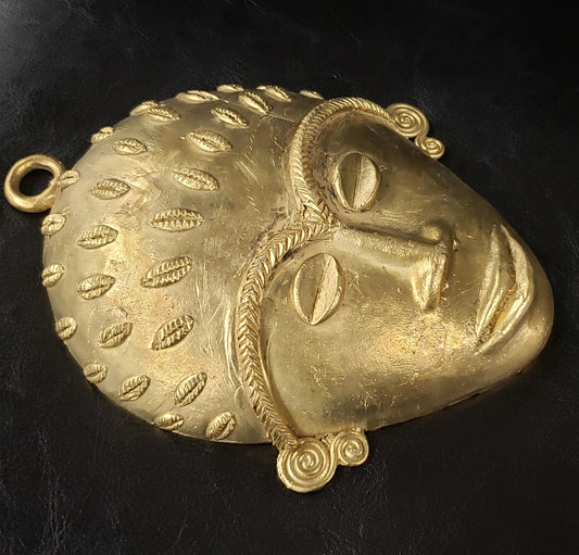 African tribal mask pendant, extra large decorative mask, 7.5 inches long, great for interior decor, AAB #5827 - Aadampo