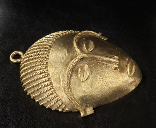 Extra large African tribal mask pendant, extra large decorative mask, 7.5 inches long, great for interior decor, AAB #5828 - Aadampo
