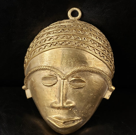African tribal mask pendant, extra large decorative mask, 7.5 inches long, great for interior decor, AAB #5829 - Aadampo