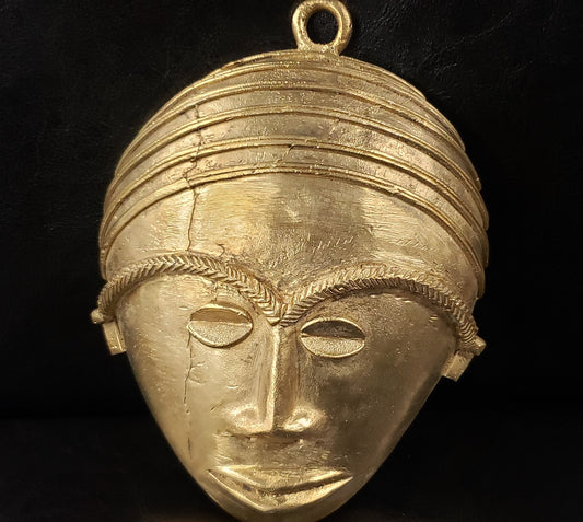 Extra large African tribal mask pendant, extra large decorative mask, 7.5 inches long, great for interior decor, AAB #5826 - Aadampo